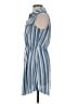 Bebop 100% Polyester Stripes Blue Casual Dress Size S - photo 5