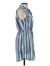 Bebop 100% Polyester Stripes Blue Casual Dress Size S - photo 4