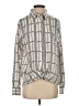 Janet Chung 100% Polyester Print Ivory Long Sleeve Blouse Size M - photo 1