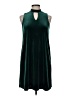Everly Solid Green Casual Dress Size M - photo 1