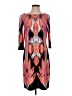 Chico's Print Orange Cocktail Dress Size Med (1) - photo 1