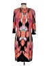 Chico's Print Orange Cocktail Dress Size Med (1) - photo 2