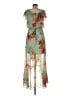 Express 100% Polyester Floral Green Cocktail Dress Size M - photo 2