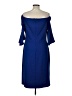 H&M Solid Blue Cocktail Dress Size L - photo 2
