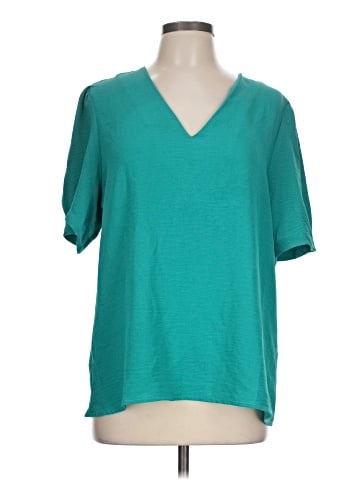 NY Collection Short Sleeve Blouse (view 1)