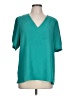 NY Collection 100% Polyester Teal Short Sleeve Blouse Size L - photo 1