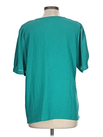 NY Collection Short Sleeve Blouse (view 2)
