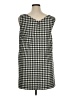 Ann Taylor Houndstooth Black Casual Dress Size 14 - photo 2