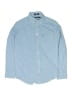 IZOD Checkered-gingham Blue Long Sleeve Button-Down Shirt Size 14 - photo 1