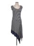 Max Studio Stripes Gray Casual Dress Size L - photo 1