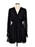 Lime 100% Polyester Polka Dots Black Cocktail Dress Size M - photo 1