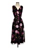 DKNY 100% Polyester Floral Black Cocktail Dress Size 2 - photo 1