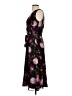 DKNY 100% Polyester Floral Black Cocktail Dress Size 2 - photo 5