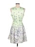 HYPR 100% Polyester Print Green Cocktail Dress Size M - photo 2