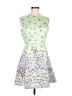 HYPR 100% Polyester Print Green Cocktail Dress Size M - photo 1