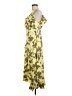 DKNY 100% Polyester Tropical Yellow Cocktail Dress Size 8 - photo 5