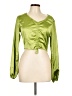 Forever 21 Green Long Sleeve Blouse Size L - photo 1