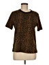 Chico's Animal Print Brown Short Sleeve Top Size Med (1) - photo 1