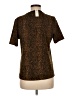 Chico's Animal Print Brown Short Sleeve Top Size Med (1) - photo 2