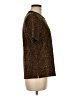 Chico's Animal Print Brown Short Sleeve Top Size Med (1) - photo 4