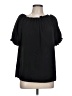 Assorted Brands 100% Polyester Black Short Sleeve Blouse Size L - photo 1