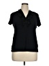 AB Studio Black Short Sleeve Top Size XL - photo 1