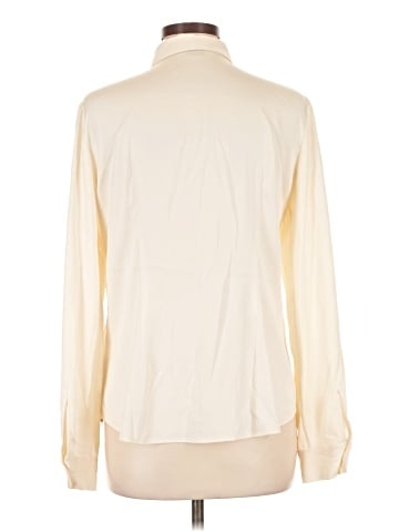 Theory Long Sleeve Silk Top (view 2)