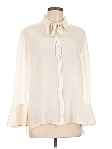 Alice + Olivia Long Sleeve Silk Top (view 1)