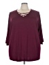 Catherines Burgundy 3/4 Sleeve Top Size 3X - photo 1