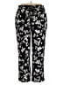 Simply Vera Vera Wang 100% Polyester Floral Black Casual Pants Size XXL - photo 1