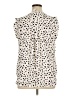 Ann Taylor LOFT 100% Polyester Polka Dots Ivory Sleeveless Blouse Size XL - photo 2