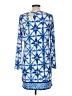 MICHAEL Michael Kors Print Blue Casual Dress Size L - photo 2