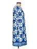 MICHAEL Michael Kors Print Blue Casual Dress Size L - photo 4