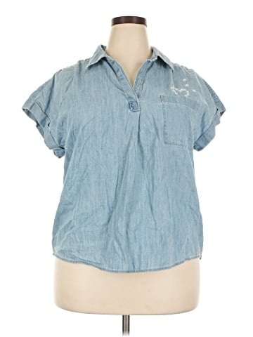 Style&Co Short Sleeve Blouse (view 1)