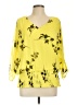 Vince Camuto 100% Polyester Yellow 3/4 Sleeve Blouse Size L - photo 1