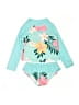 Unbranded Teal Two Piece Swimsuit Size 2T - photo 1