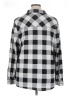 D&Co. Checkered-gingham Silver Long Sleeve Blouse Size 1X - photo 2