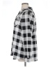 D&Co. Checkered-gingham Silver Long Sleeve Blouse Size 1X - photo 5