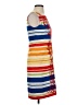 Tabitha 100% Cotton Graphic Stripes Multi Color Blue Casual Dress Size 2 - photo 4