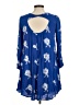 Altar'd State 100% Rayon Blue 3/4 Sleeve Blouse Size M - photo 2