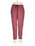 Danskin Solid Burgundy Casual Pants Size L - photo 1