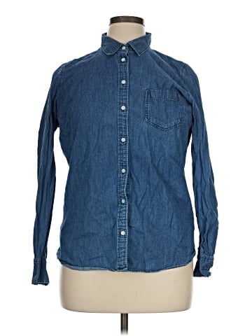 J.Crew Factory Store Long Sleeve Button-Down Shirt (view 1)