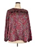 Talbots 100% Polyester Paisley Burgundy Long Sleeve Blouse Size 3X - photo 1