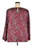 Talbots 100% Polyester Paisley Burgundy Long Sleeve Blouse Size 3X - photo 2