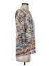 Maeve 100% Silk Print Blue 3/4 Sleeve Blouse Size 0 - photo 4