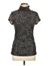 Chaus 100% Nylon Black Short Sleeve Top Size L - photo 1