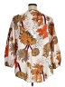Unbranded 100% Polyester Orange 3/4 Sleeve Blouse Size XL - photo 2