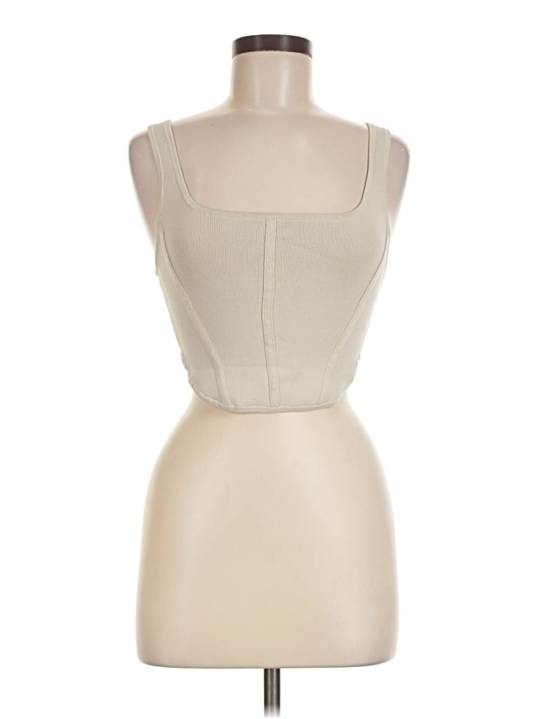 Pre-owned Babaton Tube Top Ivory Strapless Neckline Tops