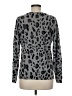 Halogen 100% Cashmere Animal Print Gray Cashmere Pullover Sweater Size M - photo 2