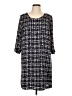 Daisy Fuentes 100% Polyester Tweed Blue Casual Dress Size L - photo 1